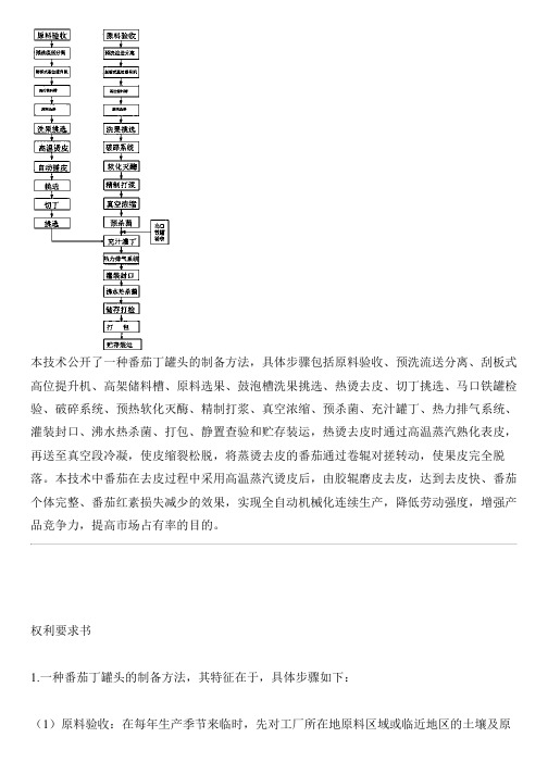 番茄丁罐头的制作技术