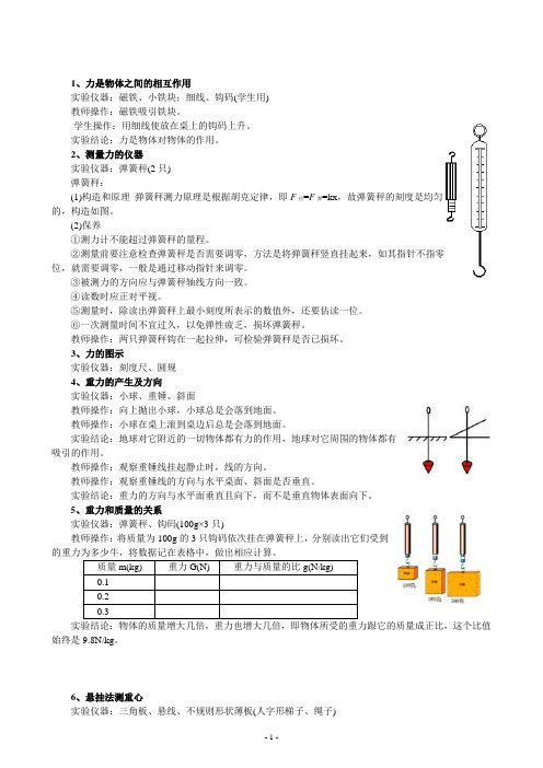 高考物理实验复习大全(免费)