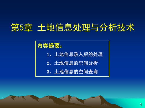 土地信息处理与分析技术(ppt 88页)