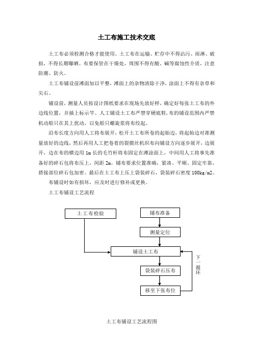 土工布施工技术交底