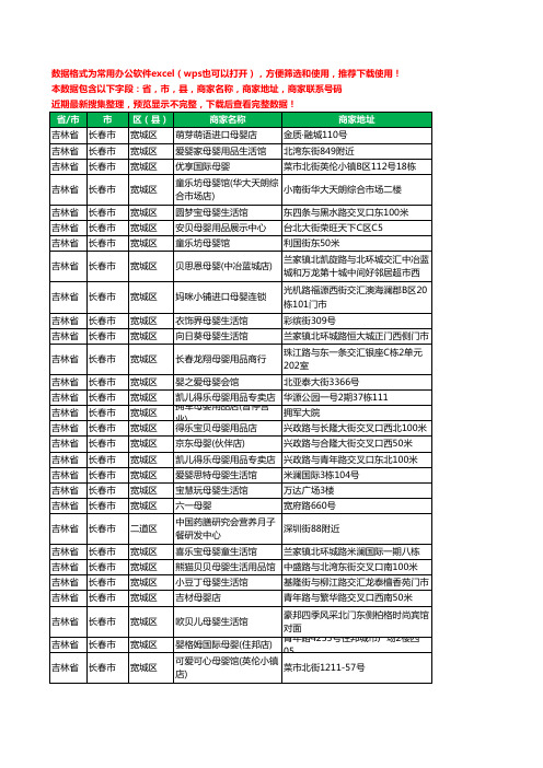 2020新版吉林省长春市月子餐工商企业公司商家名录名单黄页联系号码地址大全33家