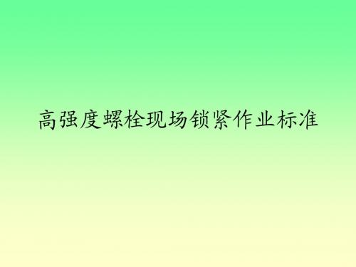 高强度螺栓(大六角)现场锁紧作业标准 (2)