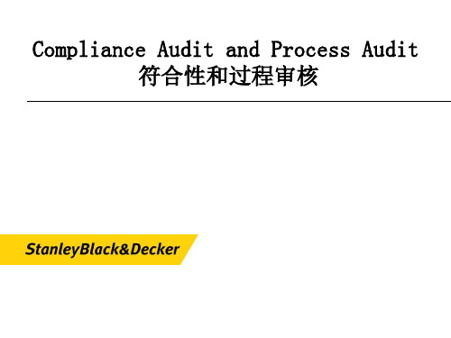 美国500强企业史丹利百得过程审核要求