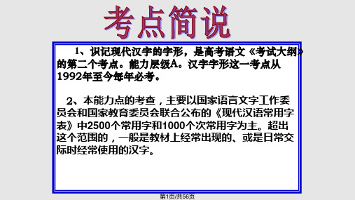 高三语文高考字形复习PPT课件