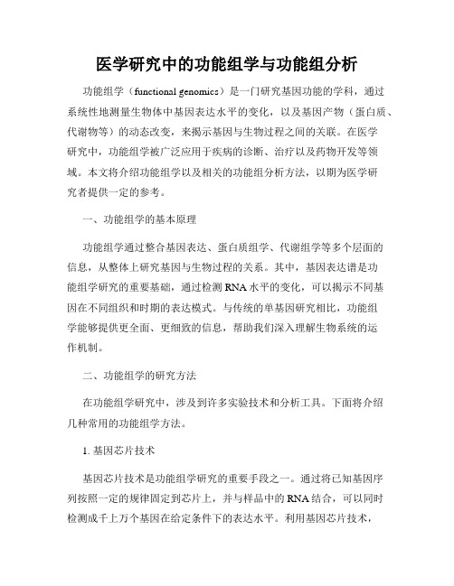 医学研究中的功能组学与功能组分析