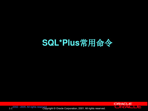 1.2  SQL Plus用法