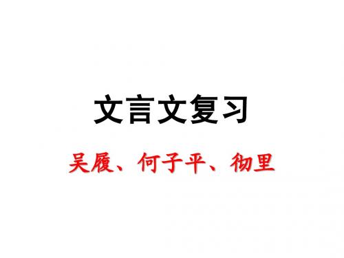 彻里、吴履、何子平  讲评