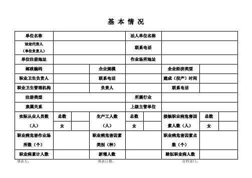 公司职业健康档案(模板)