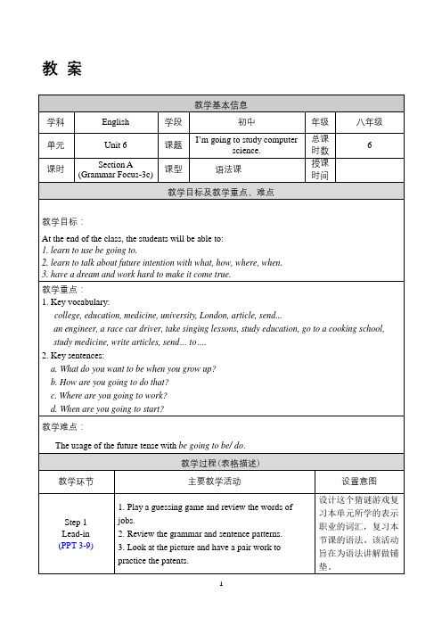 人教版八年级上册英语教案Unit 6 Section A Grammar Focus-3c带教学反思