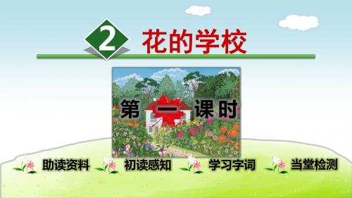 2、花的学校PPT课件