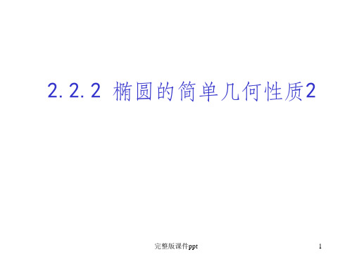 高中数学人教A版选修21之222椭圆几何性质