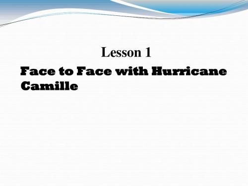 高级英语Face_to_Face_with_Hurricane_Camille