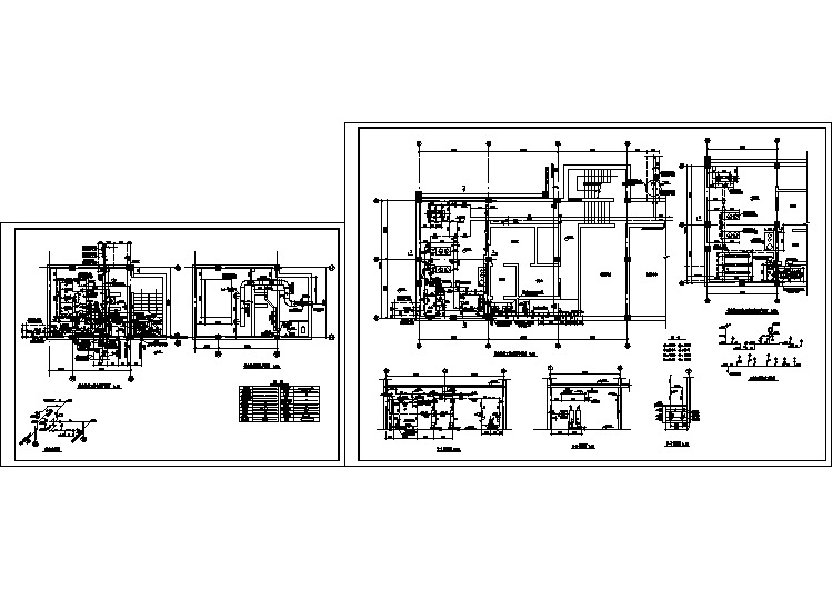 北方某采暖热交换站设计施工cad图纸