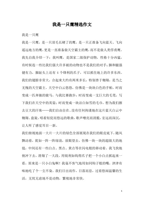 我是一只鹰精选作文