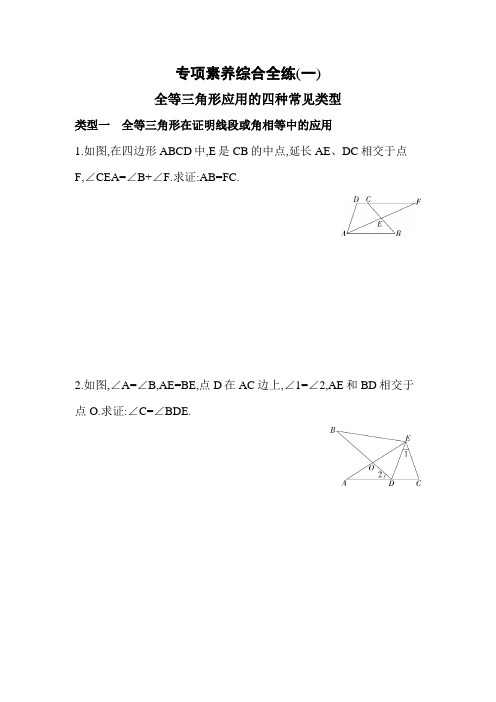 人教版八年级数学上册 专项素养综合全练(一)(含答案解析)