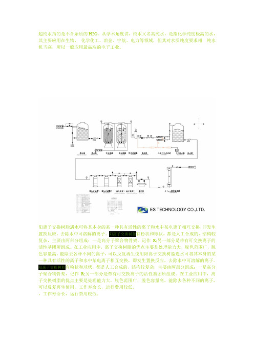 超纯水指的是不含杂质的H2O