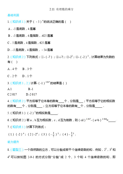 2.11  有理数的乘方