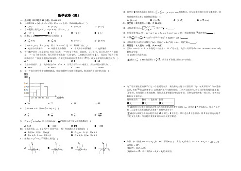 安徽省安庆市桐城市某中学2020届高三考前测试数学(理)试卷