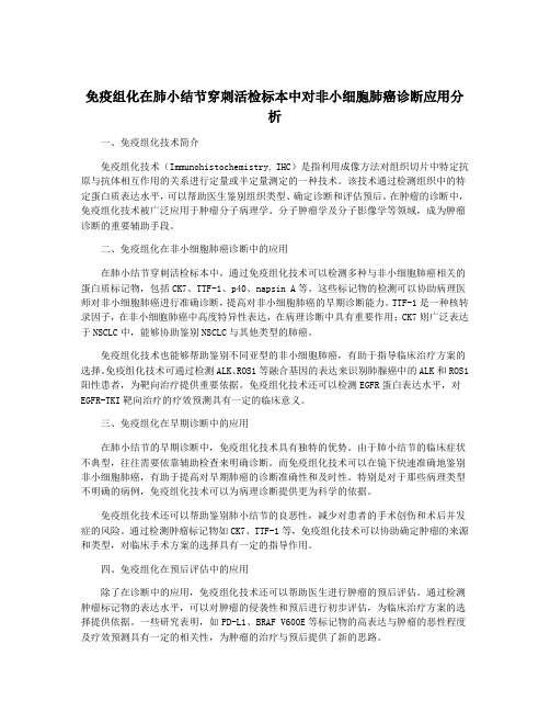 免疫组化在肺小结节穿刺活检标本中对非小细胞肺癌诊断应用分析