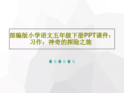 部编版小学语文五年级下册PPT课件：习作：神奇的探险之旅共43页文档