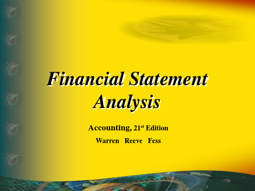 会计学(第21版)课件：Financial Statement Analysis