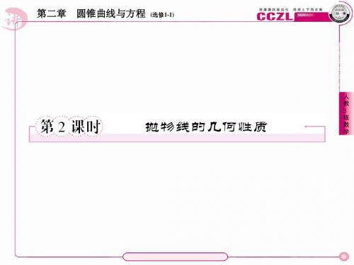 高二数学(人教B版)选修1-1全册课件1、2-3-2抛物线的几何性质
