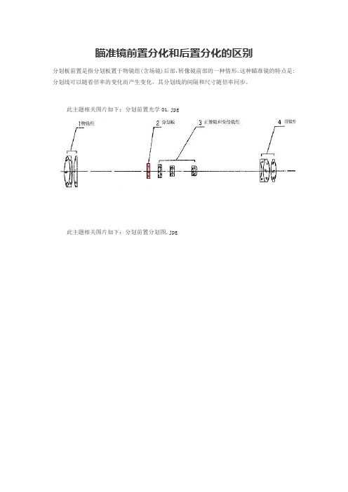 瞄准镜前置分化和后置分化的区别