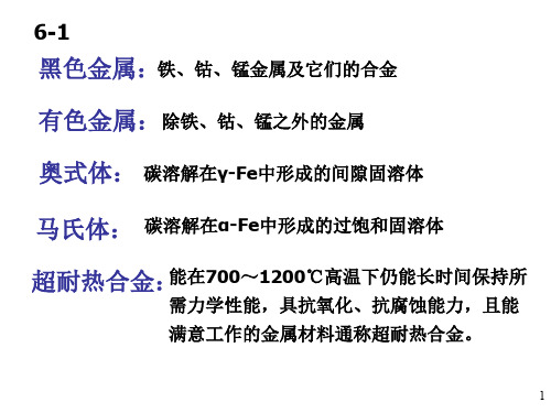 材料化学课后题答案第6章 金属材料