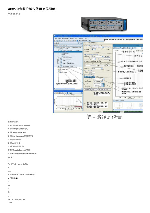 APX500音频分析仪使用简易图解