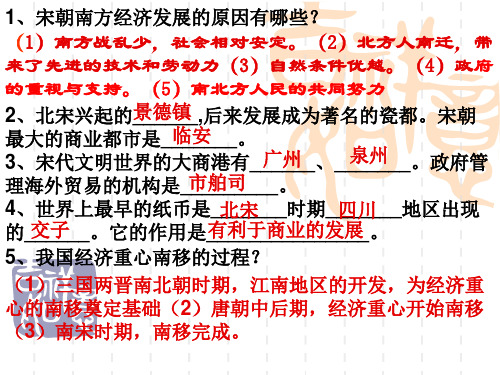 七年级下册第十一课《万千气象的宋代社会风貌