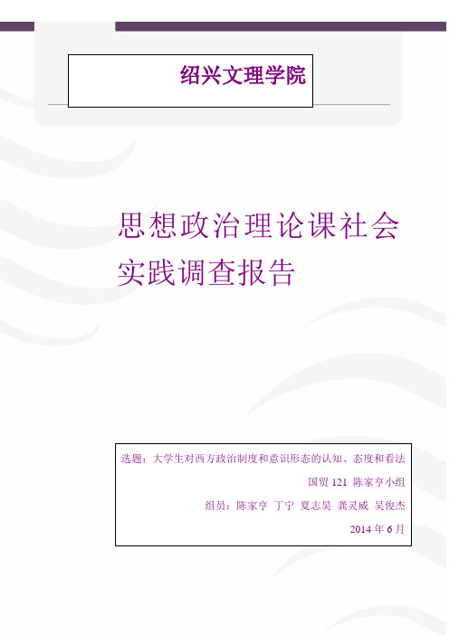 思想政治理论课社会实践调查报告(最终版)