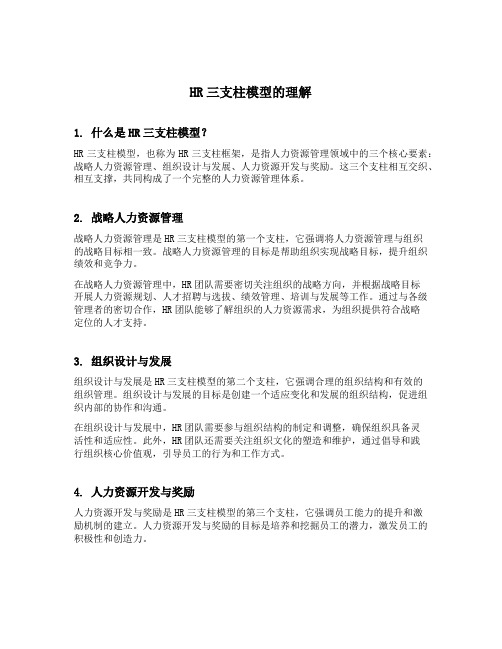 hr三支柱模型的理解