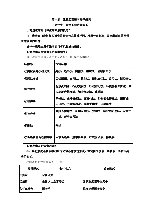 一级建造师建设工程法规及相关知识