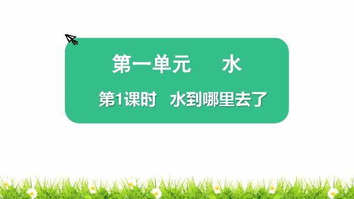 新教科版人小学科学三年级上册《水到哪里去了》教学课件