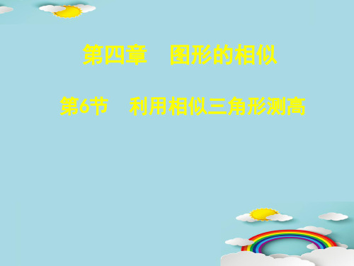 北师大版九年级数学上册4.6 利用相似三角形测高 课件