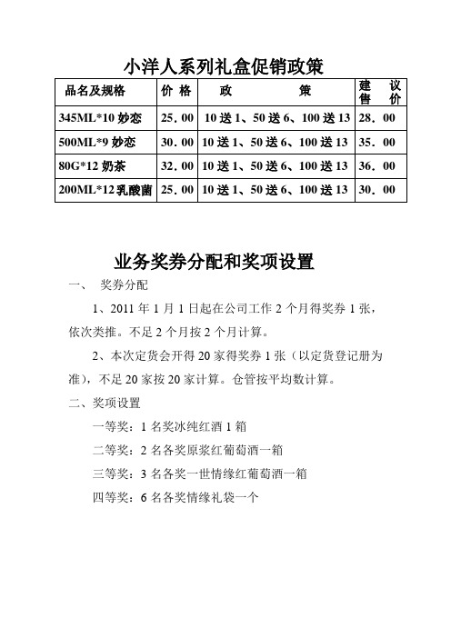 奖券分配和奖项设置