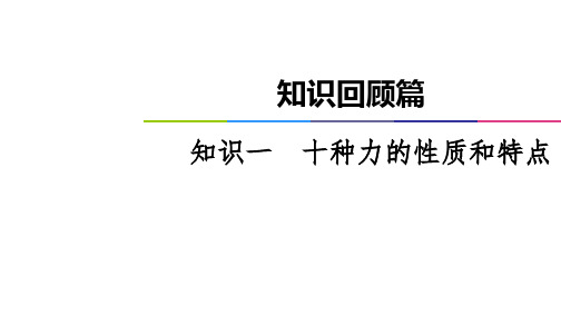 高考物理二轮知识回顾篇课件：知识1 十种力的性质和特点