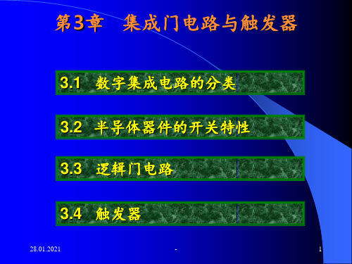 数字逻辑-第三章概要PPT课件