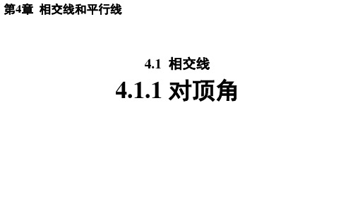 4.1.1 相交线 华东师大版(2024)数学七年级上册课件