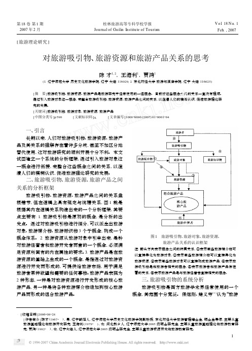 对旅游吸引物_旅游资源和旅游产品关系的思考