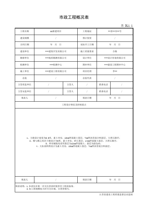 DL1.1 工程概况