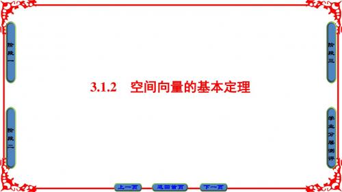 人B版数学选修2-1课件：第3章 3.1.2 空间向量的基本定理