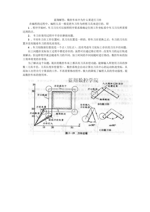 蓝翔解答：数控车床中为什么要进行刀补