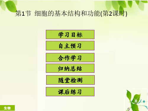 2018版七年级上学期初一生物北师大版全套课件第3章第1节细胞的基本结构和功能(第2课时)