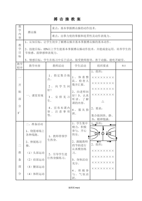 搏击操教案