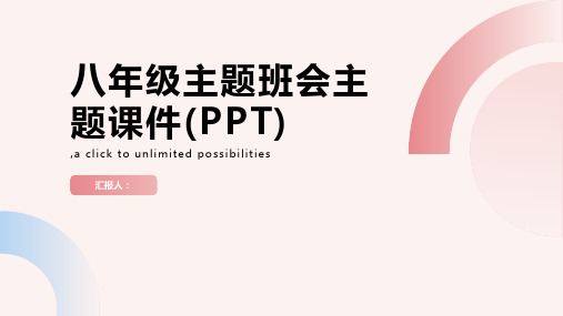 八年级主题班会主题课件(PPT)