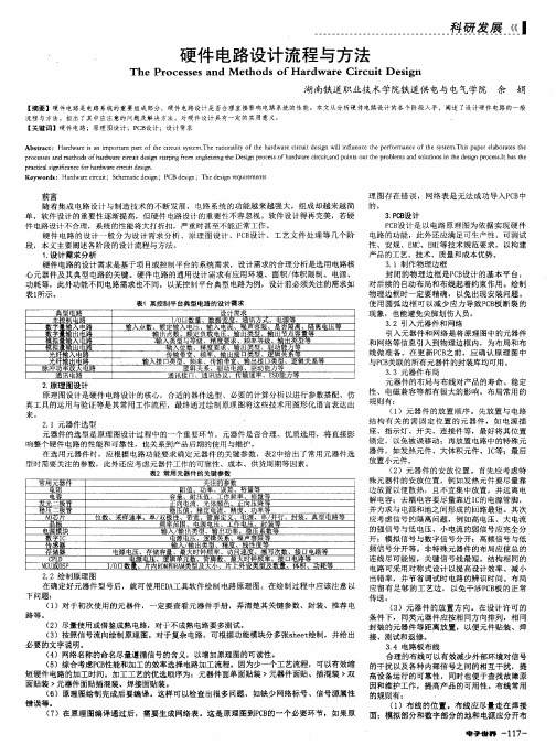 硬件电路设计流程与方法