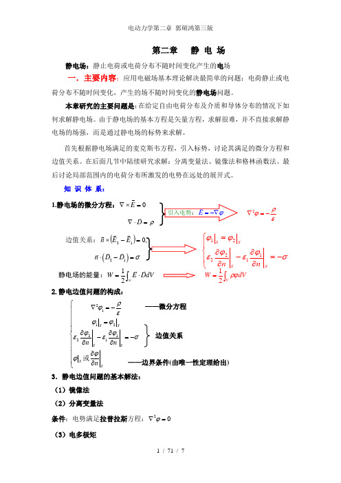 电动力学第二章 郭硕鸿第三版