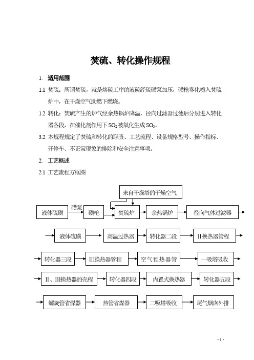 焚硫、转化操作规程