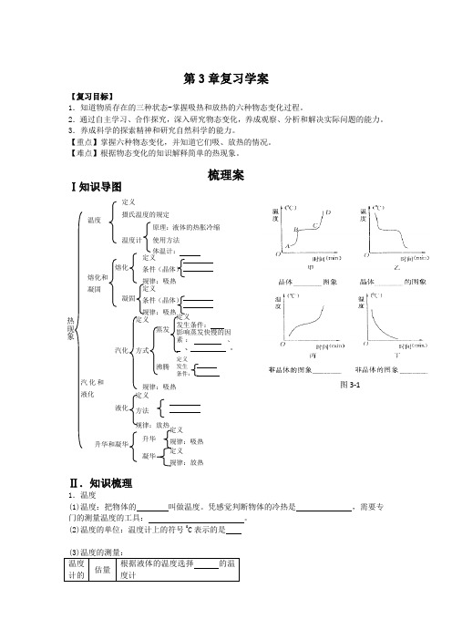 初中物理八年级上册第三章物态变化复习课导学案